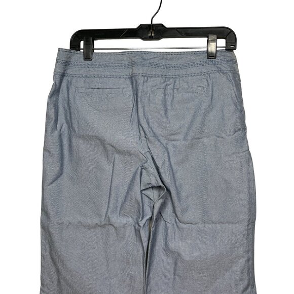 Ann Taylor Pants Womens 6P Petites Small SP Cropped Wide Leg Blue Work Casual - Picture 8 of 13